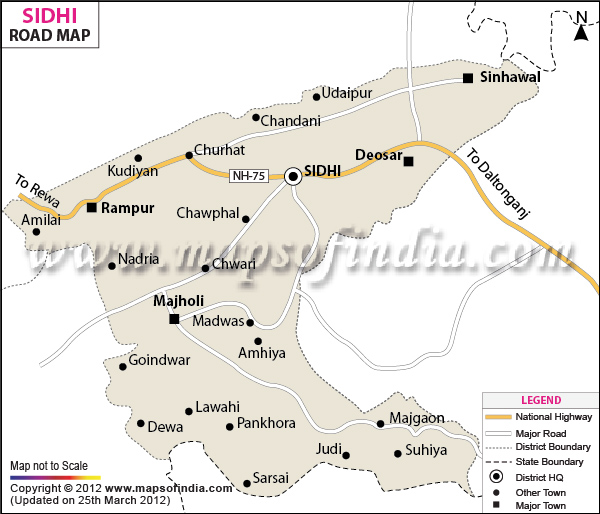 Road Map of Sidhi