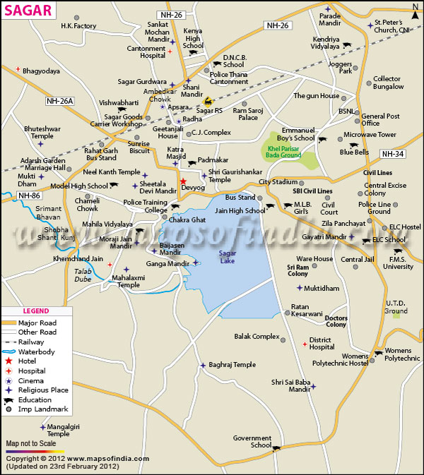 City Map of Sagar