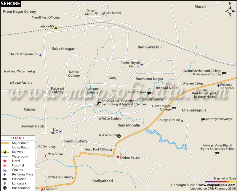 City Map of Sehore