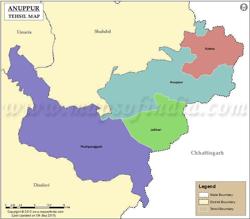 Tehsil Map of Anuppur