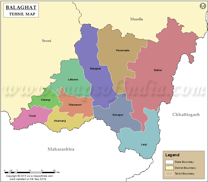 Tehsil Map of Balaghat