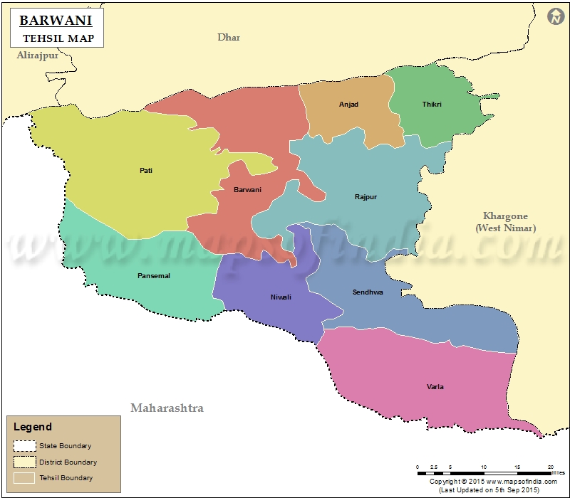 Tehsil Map of Barwani