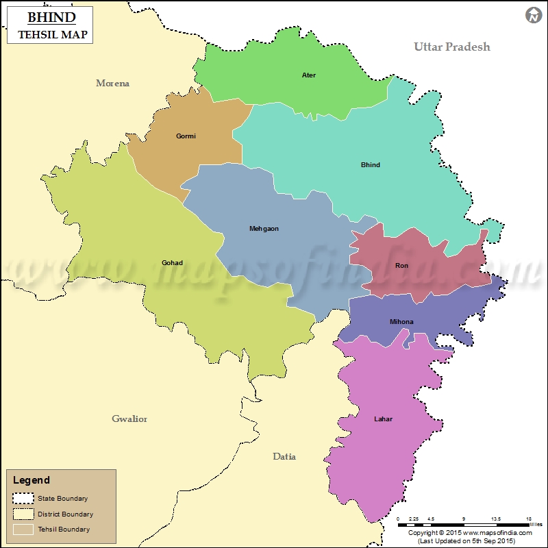 Tehsil Map of Bhind