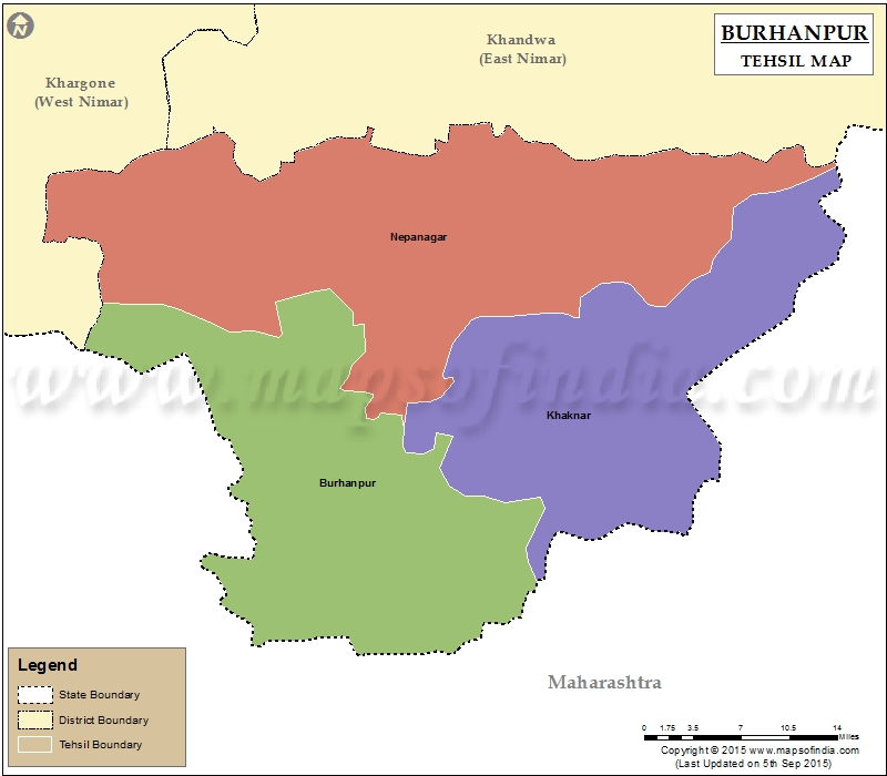 Tehsil Map of Burhanpur