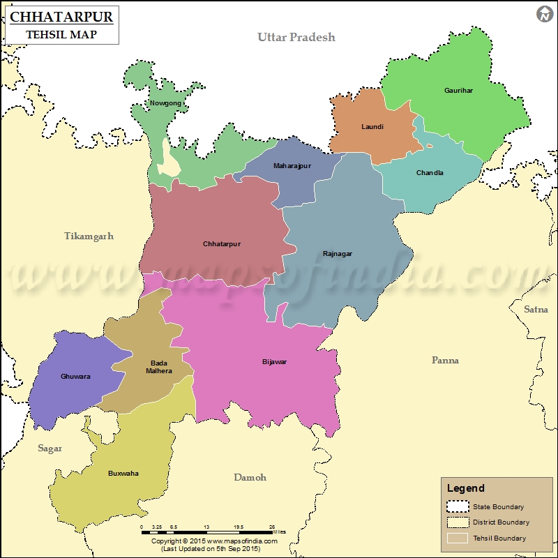 Tehsil Map of Chhatarpur