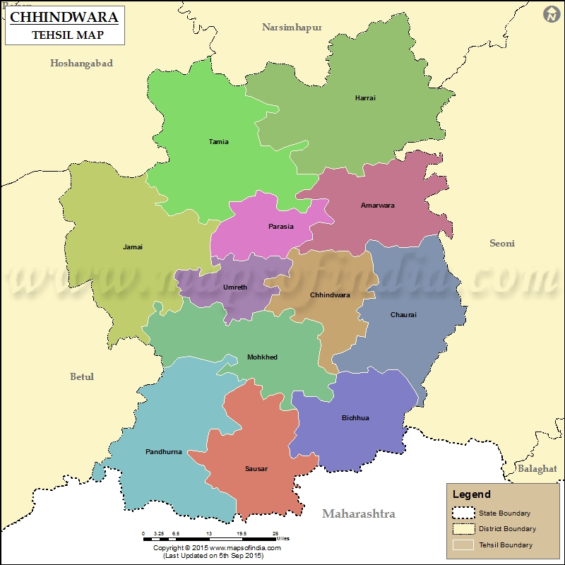 Tehsil Map of Chhindwara