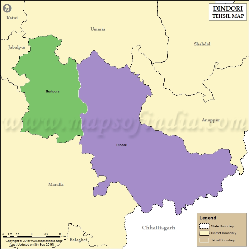 Tehsil Map of Dindori