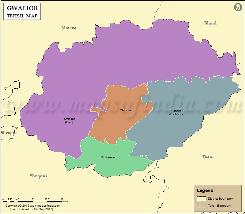 Tehsil Map of Gwalior