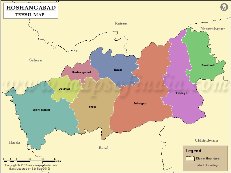 Tehsil Map of Hoshangabad