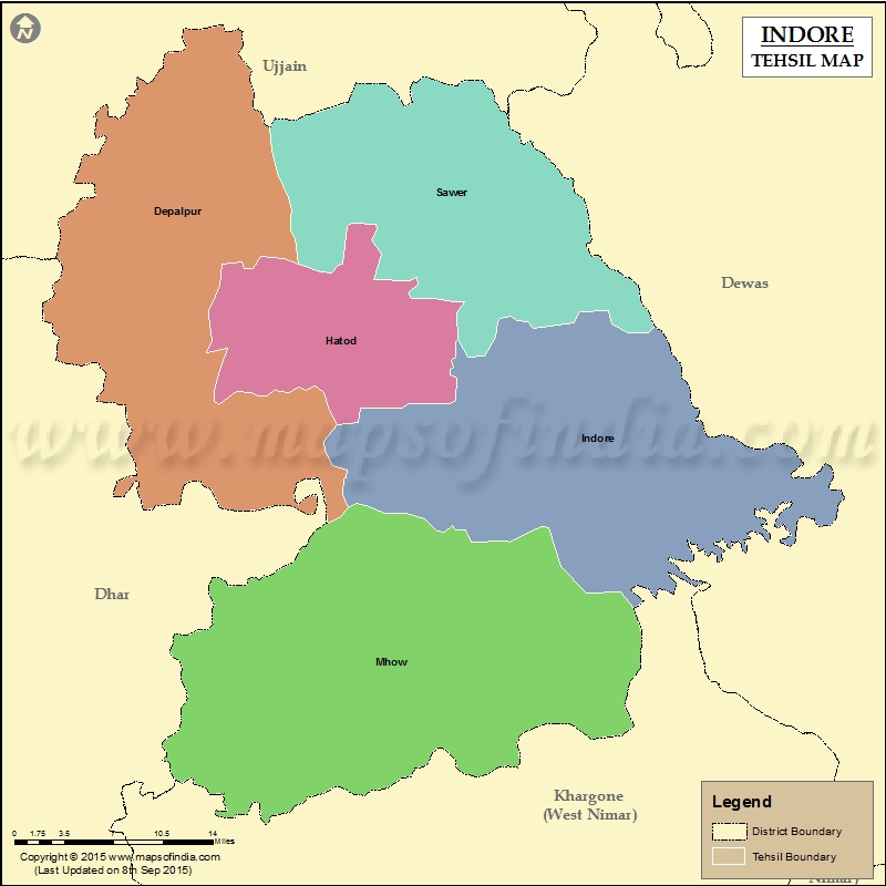 Tehsil Map of Indore
