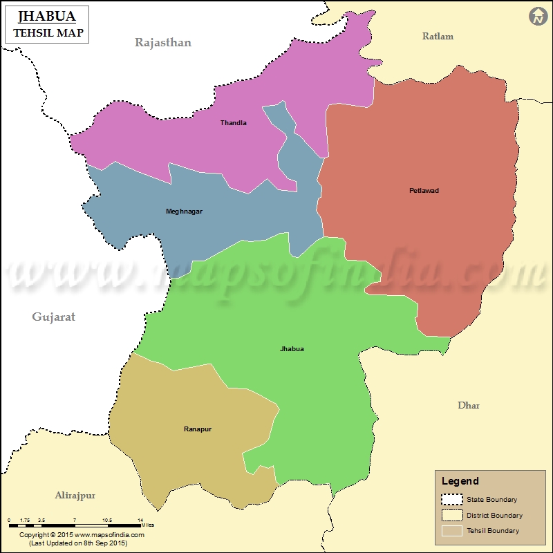 Tehsil Map of Jhabua