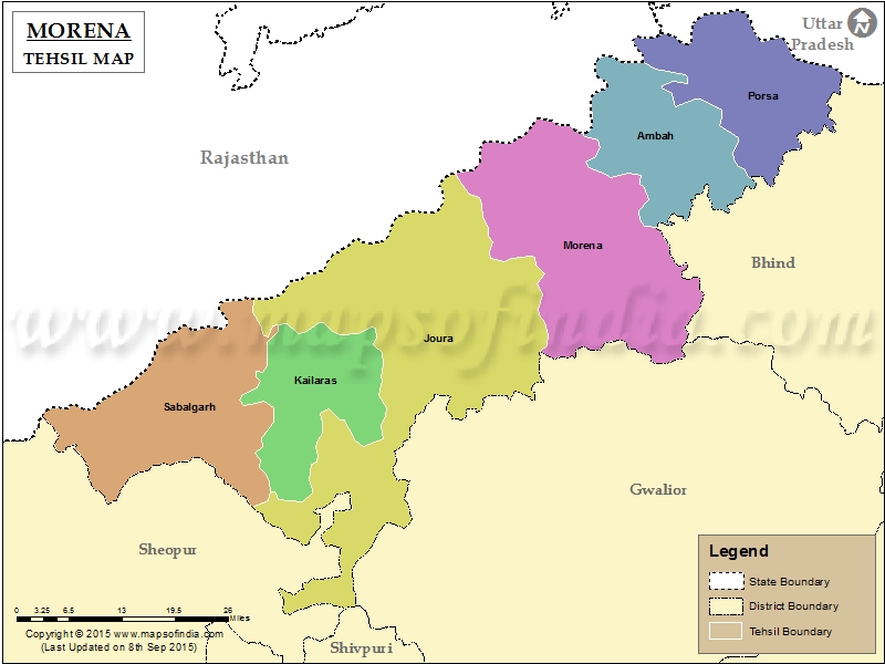 Tehsil Map of Morena