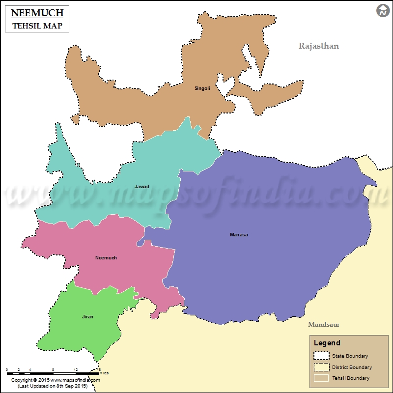 Tehsil Map of Neemuch
