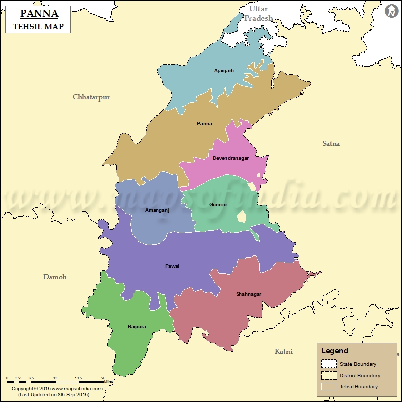 Panna Tehsil Map