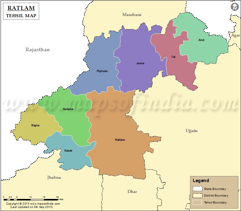 Tehsil Map of Ratlam