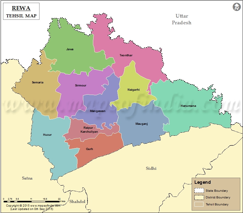 Tehsil Map of Rewa