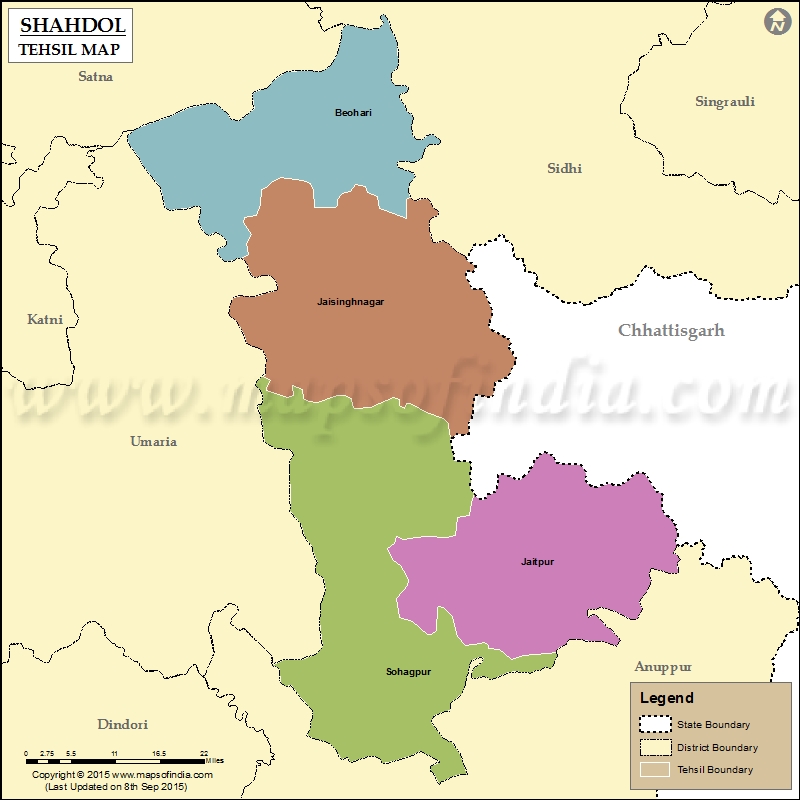 Tehsil Map of Shahdol