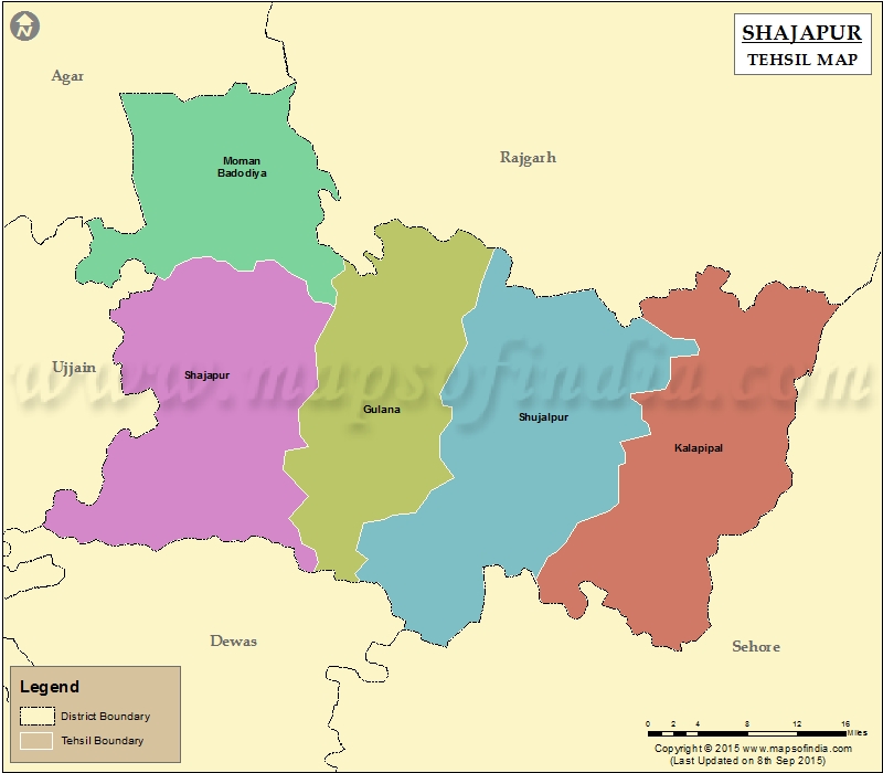 Tehsil Map of Shajapur