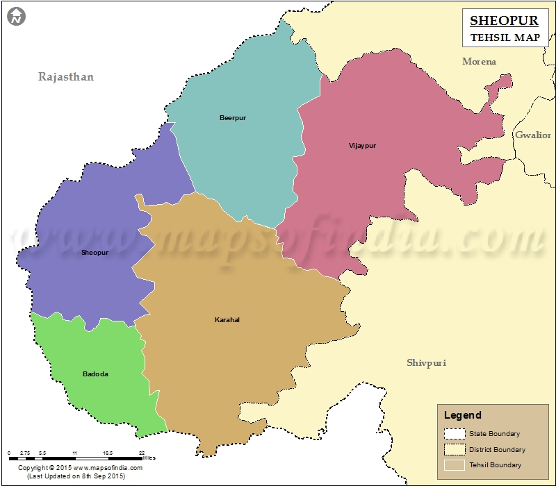 Tehsil Map of Sheopur