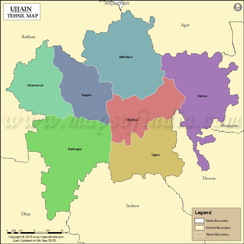 Tehsil Map of Ujjain