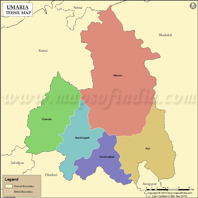 Tehsil Map of Umaria