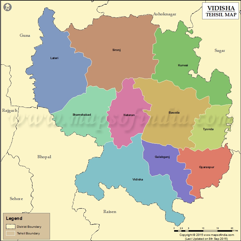 Tehsil Map of Vidisha