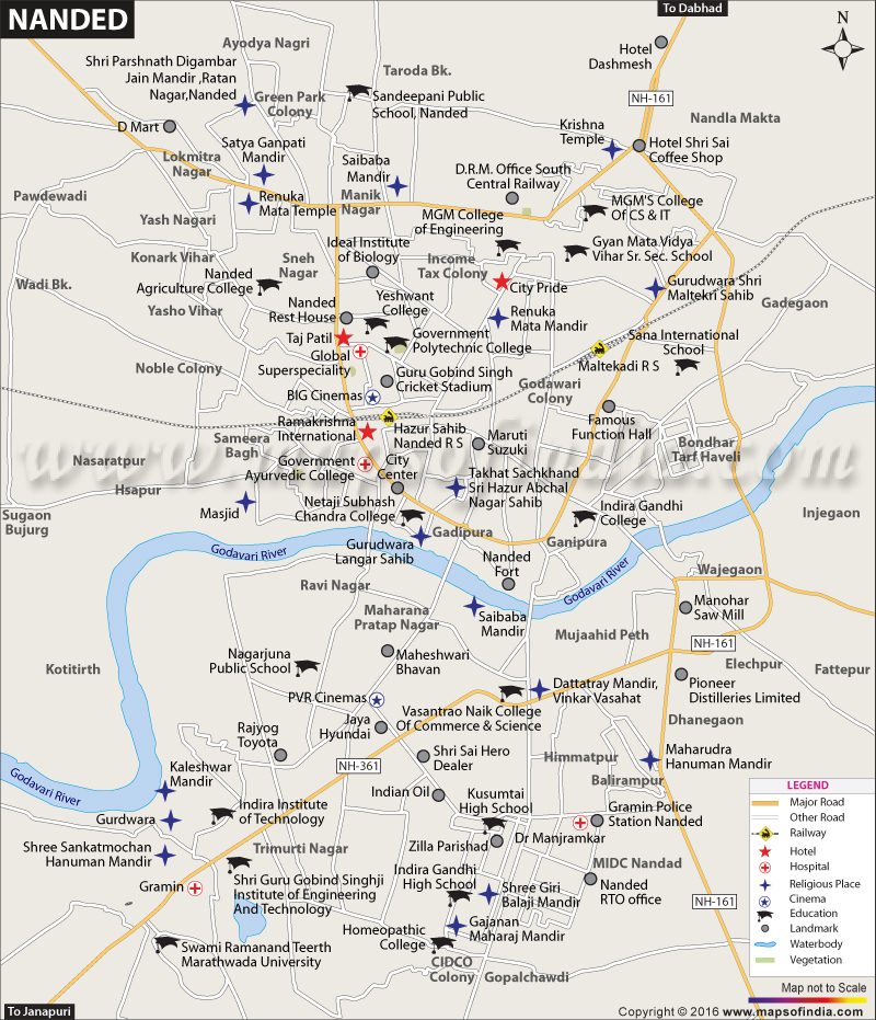 Nanded City Map
