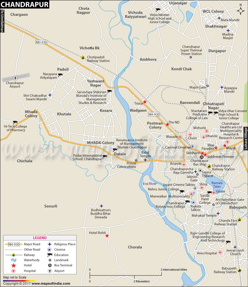 Chandrapur Location Map