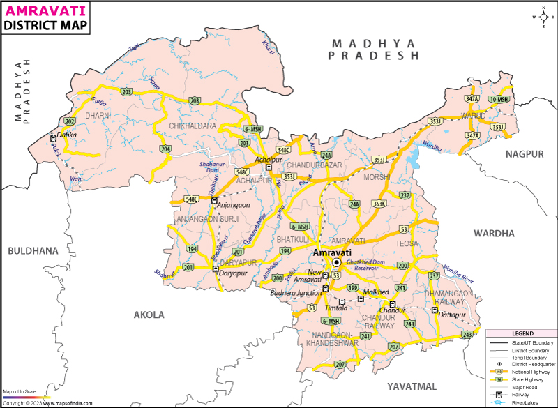 District Map of Amravati