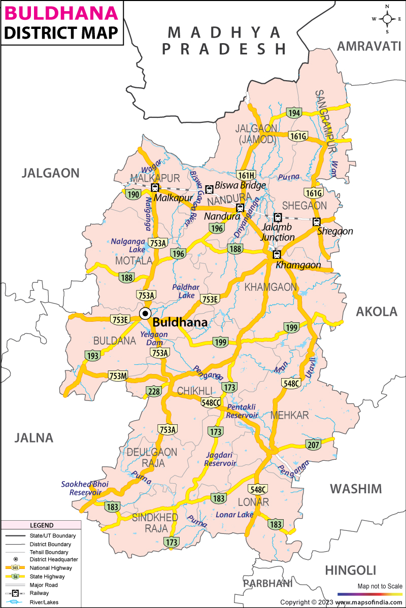 District Map of Buldhana