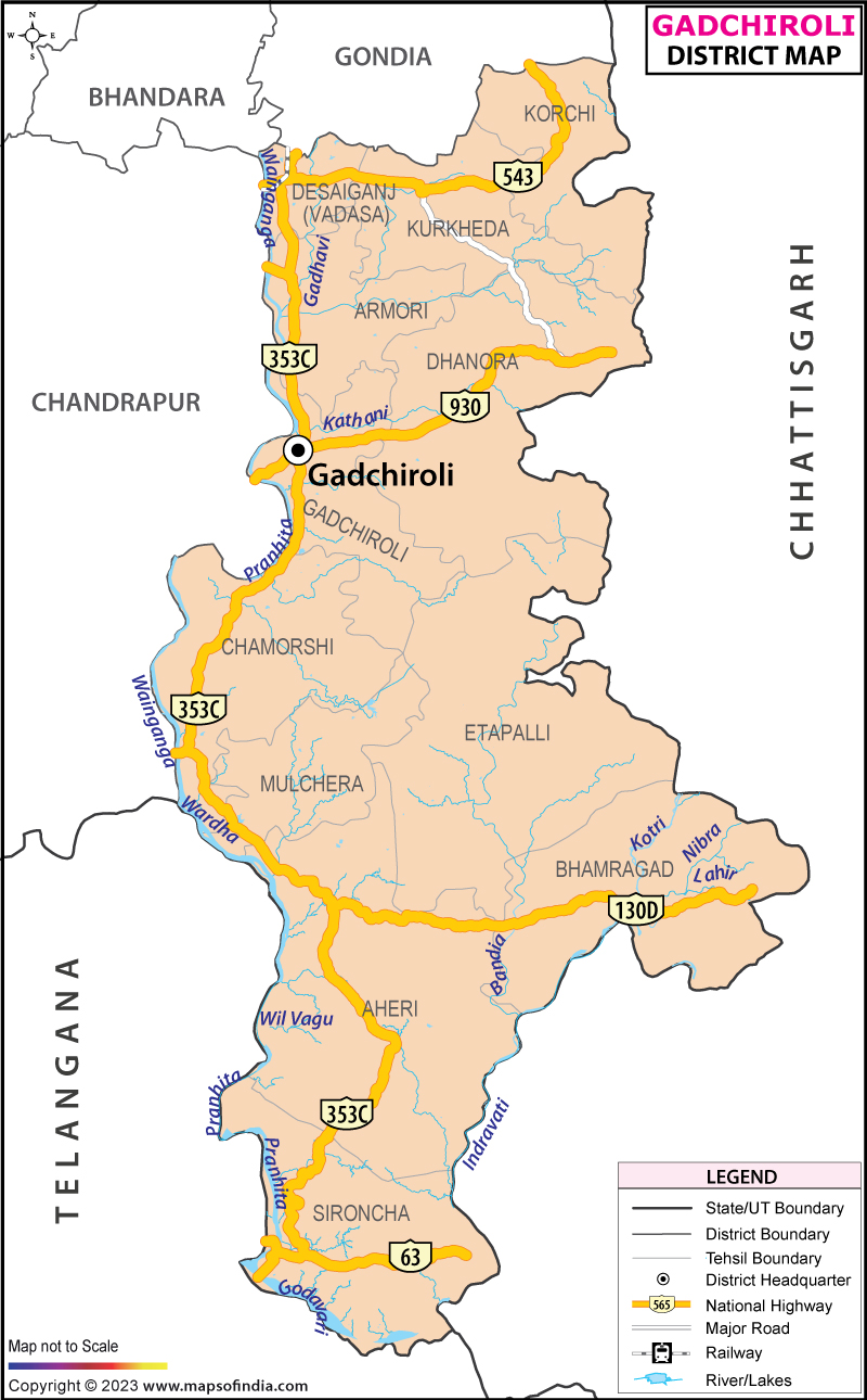 District Map of Gadchiroli