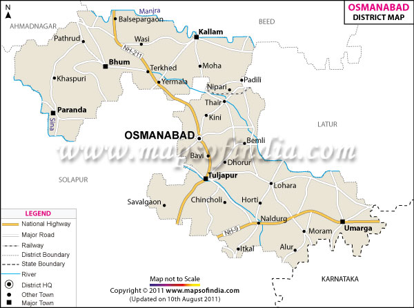 District Map of Osmanabad