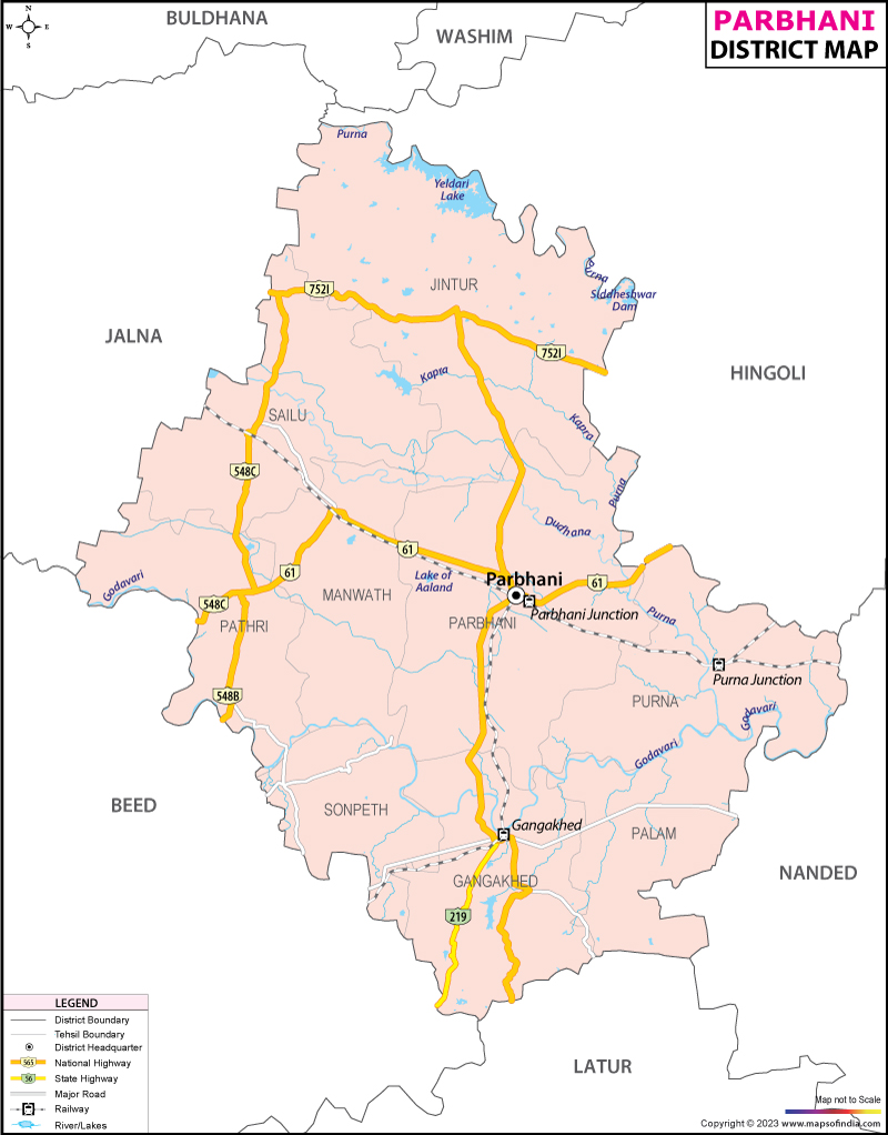 District Map of Parbhani