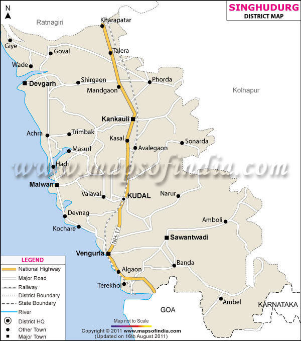 sindhudurg tourism map