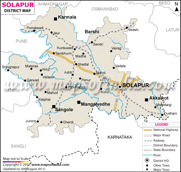District Map of Solapur
