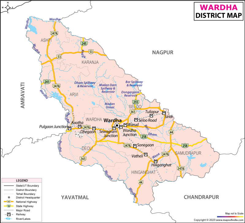 District Map of Wardha