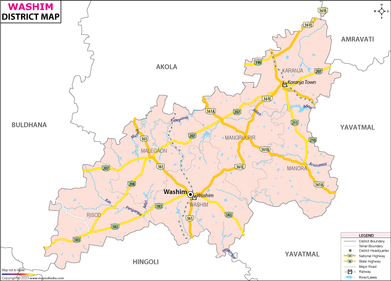 District Map of Washim