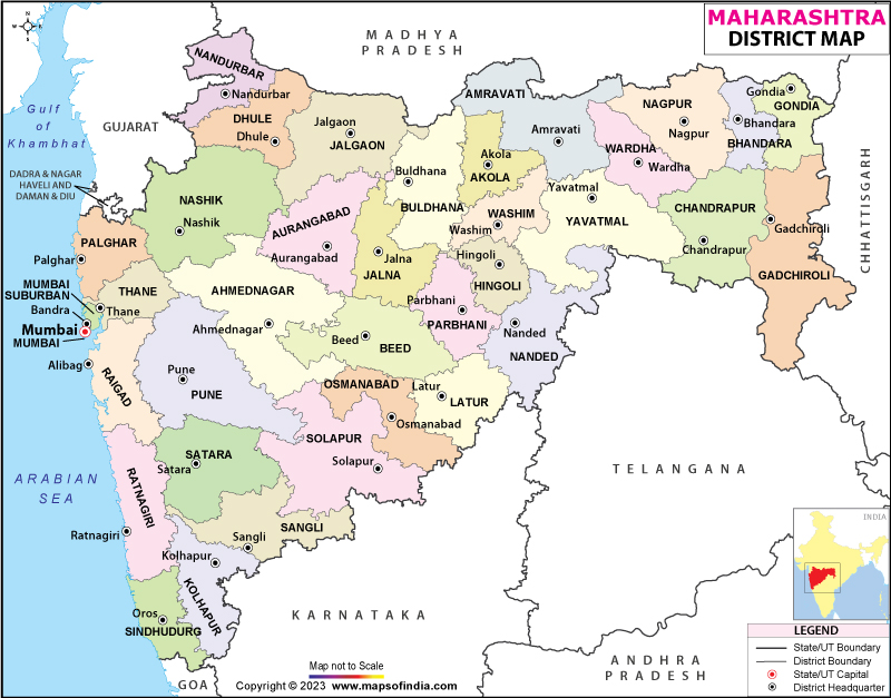 Maharashtra District Map