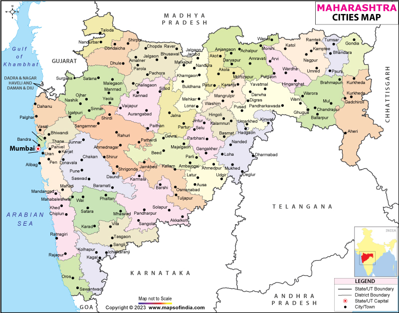 Maharashtra Cities Map