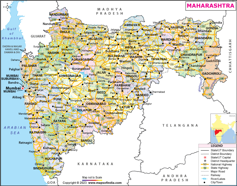 Map Of Maharashtra And Karnataka - Brandy Tabbitha