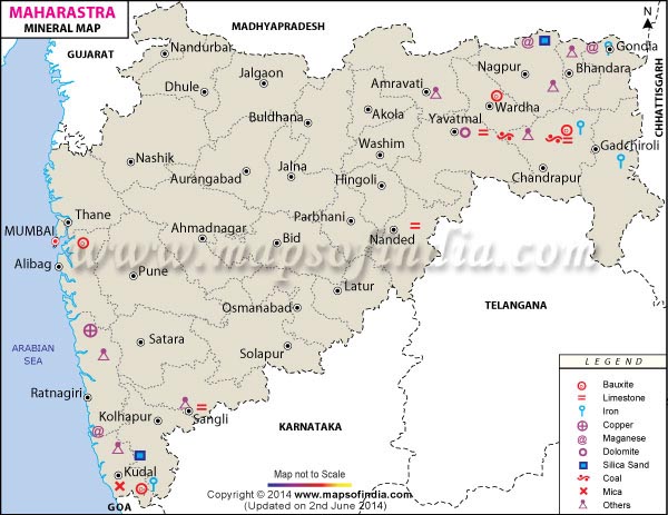Mineral Map of Maharashtra