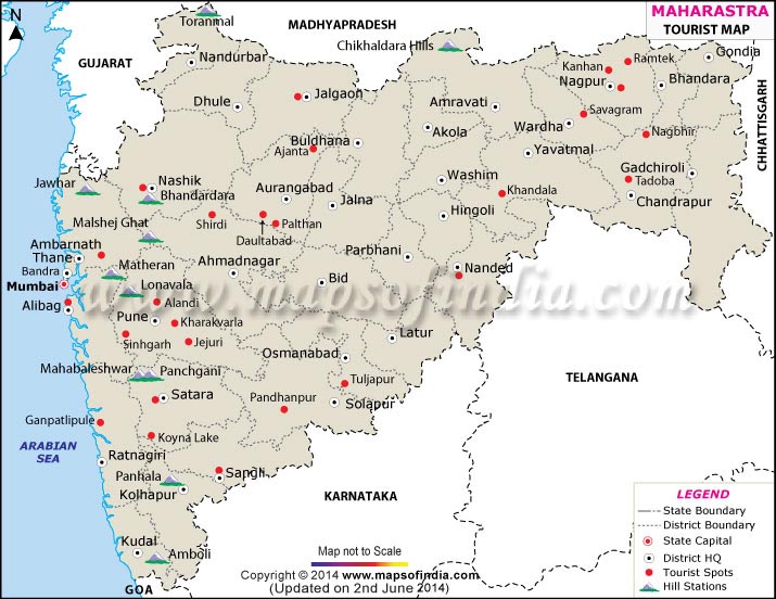 Maharashtra Tourist Map