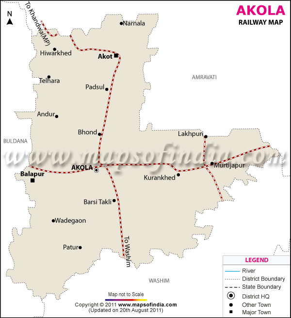 Railway Map of Akola