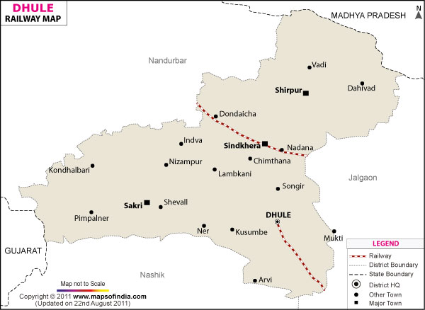 Railway Map of Dhule