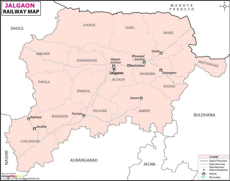 Railway Map of Jalgaon
