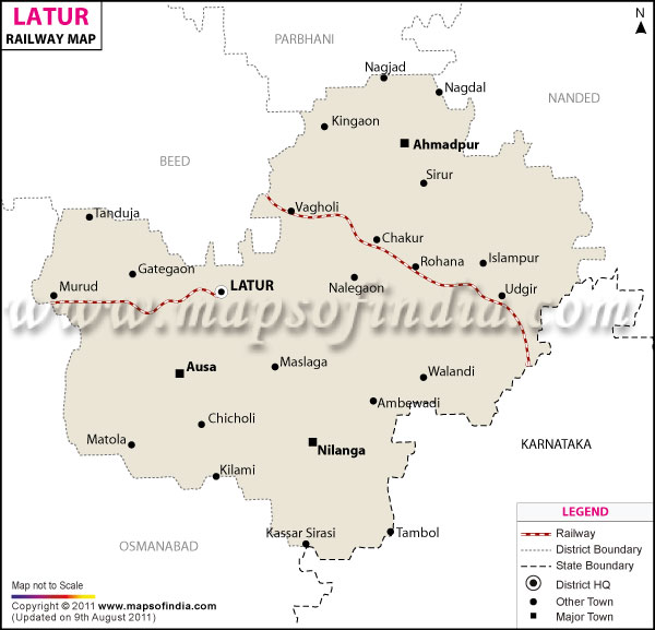 Railway Map of Latur