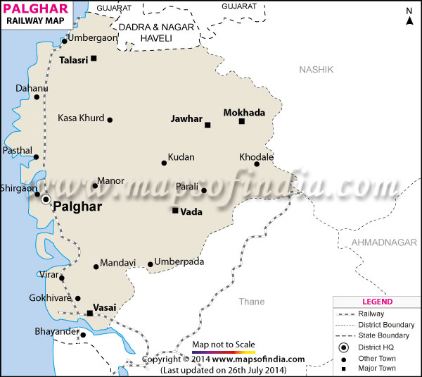 Railway Map of Palghar