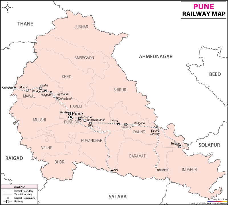 Railway Map of Pune
