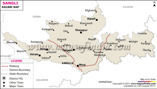 Railway Map of Sangli