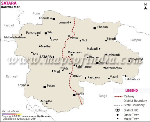 Railway Map of Satara